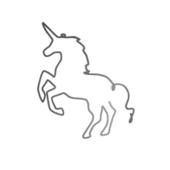 Décoration murale licorne métal noir 30xH40cm
