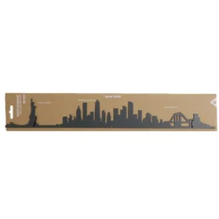 Décoration murale New York métal noir 55cm