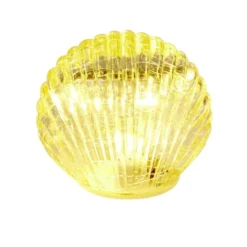 Décoration à poser coquillage LED en verre 7x4,5xH6,5cm (3 modèles)