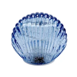 Décoration à poser coquillage LED en verre 7x4,5xH6,5cm (3 modèles)