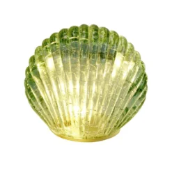 Décoration à poser coquillage LED en verre 7x4,5xH6,5cm (3 modèles)