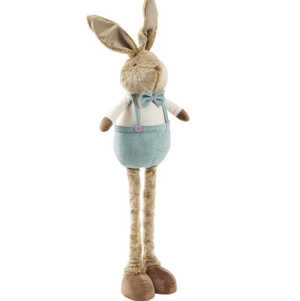 Décoration à poser lapin rétactable jambes extensibles H150cm (2 modèles)