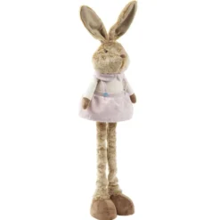Décoration à poser lapin rétactable jambes extensibles H150cm (2 modèles)