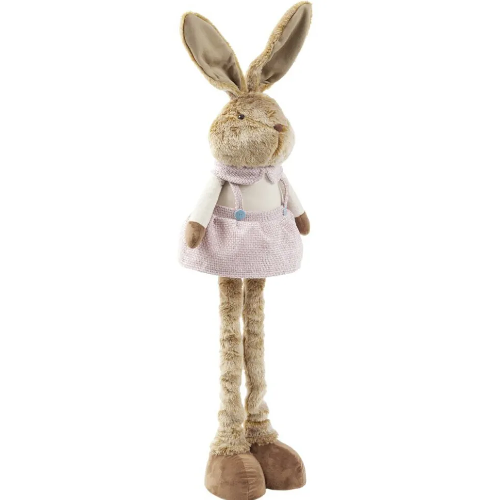 Décoration à poser lapin rétactable jambes extensibles H150cm (2 modèles)