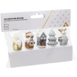Décoration pour bûche de Noël x5