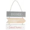 Décoration à suspendre panneaux en bois Home Sweet Home H53,5cm