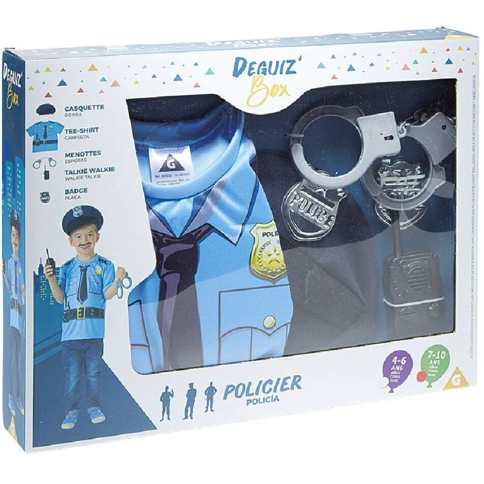 Deguiz'box déguisement Policier - 7/10 ans