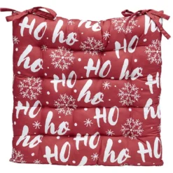 Dessus de chaise imprimé Noël en polyester