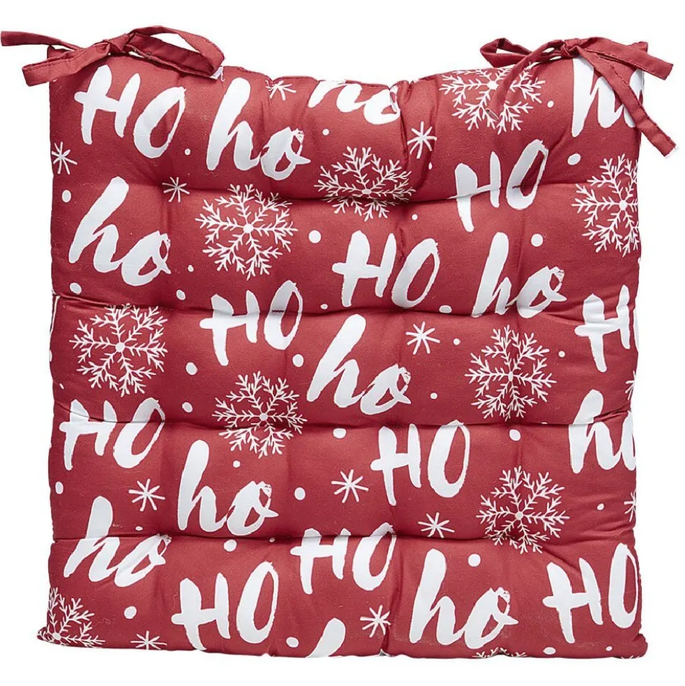 Dessus de chaise imprimé Noël en polyester