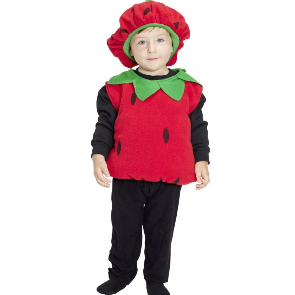 Déguisement bébé fraise bonnet et gilet 18/24mois
