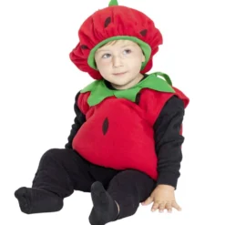 Déguisement bébé fraise bonnet et gilet 18/24mois