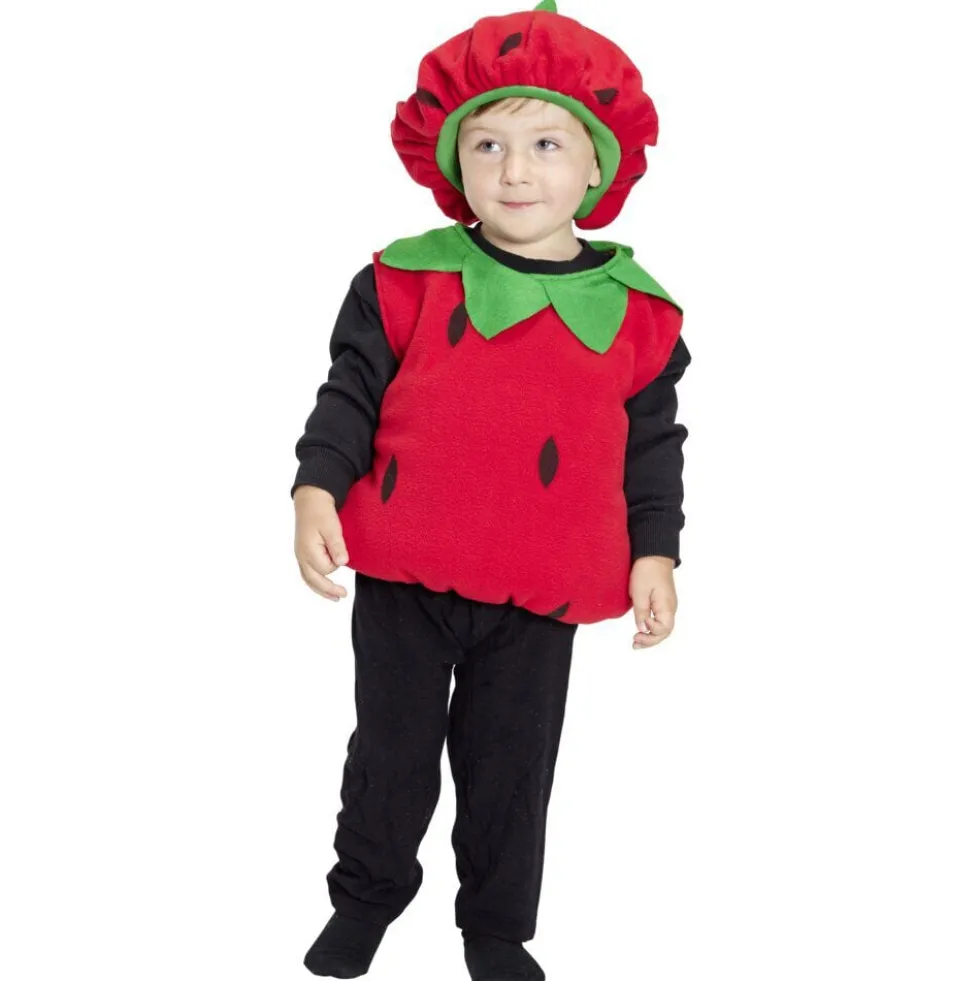 Déguisement bébé fraise bonnet et gilet 18/24mois