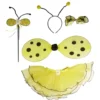 Déguisement enfant Abeille jaune noir antennes ailes jupon