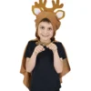 Déguisement enfant cerf cape avec capuche oreille et bois
