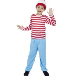 Déguisement enfant Charlie marinière rouge blanc 7/10 ans