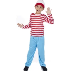 Déguisement enfant Charlie marinière rouge blanc 11/14 ans
