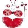 Déguisement enfant Coccinelle rouge noir antennes ailes jupe