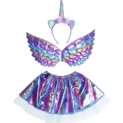 Déguisement enfant licorne irisé tutu/ailes/serre-tête Taille unique