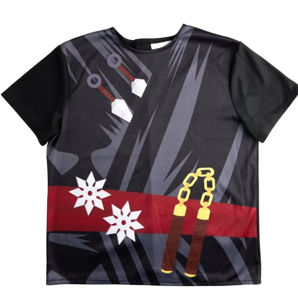 Déguisement enfant ninja avec t-shirt noir (4/6ans ou 7/10)