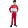Déguisement enfant pilote de course combinaison rouge (7/10ans ou 11/14)