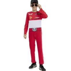 Déguisement enfant pilote de course combinaison rouge (7/10ans ou 11/14)