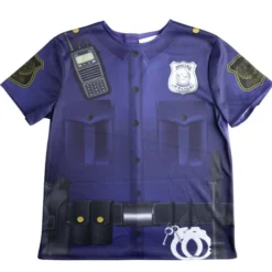 Déguisement enfant policier avec t-shirt bleu (4/6ans ou 7/10)