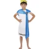 Déguisement garçon Dieu grec blanc et bleu 11/14 ans