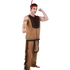 Déguisement homme Indien marron taille L