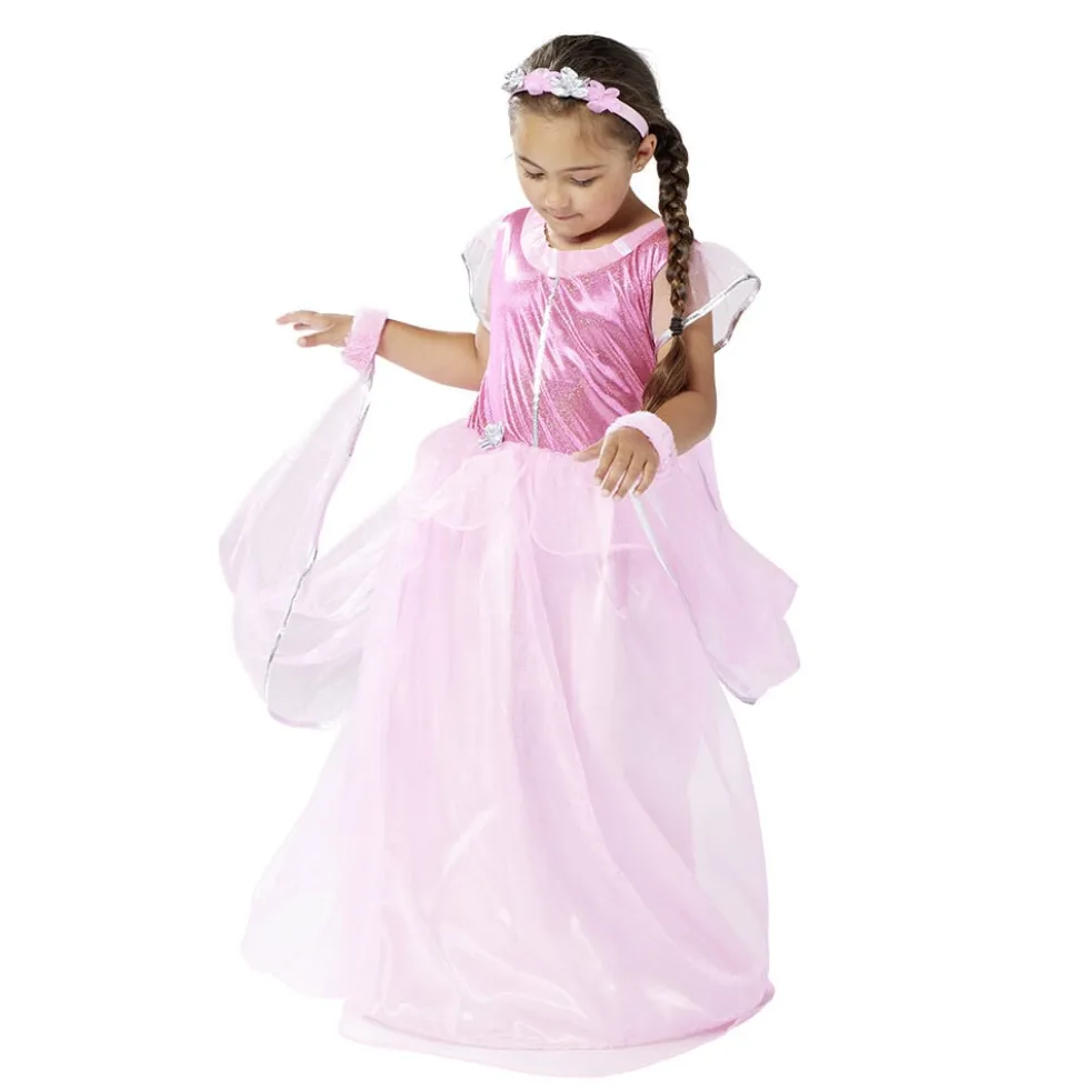 Déguisement princesse rose brillant 7/10 ans
