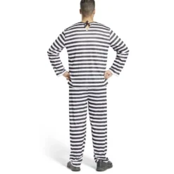 Déguisement prisonnier rayé noir blanc adulte - Taille L