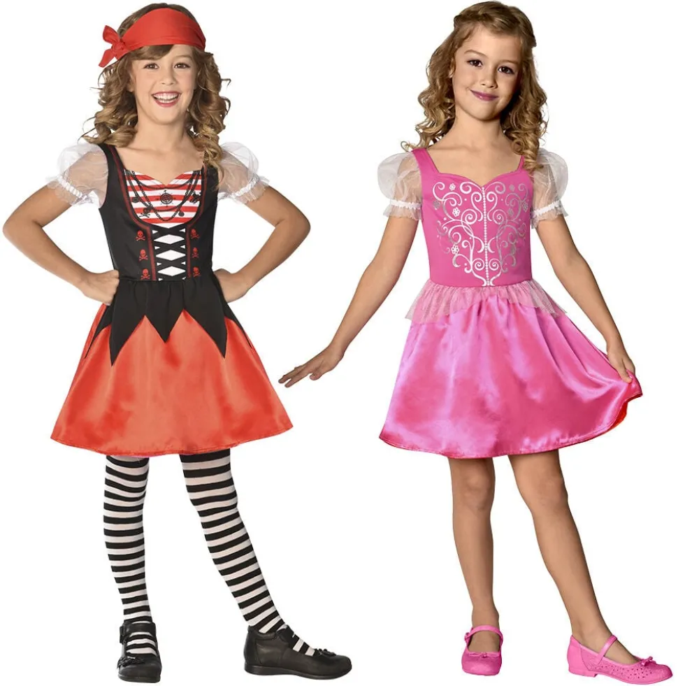 Déguisement réversible de princesse et de pirate 7/10 ans