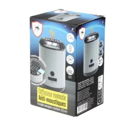 Diffuseur anti-moustique nomade rechargeable compatible tablette Ø7,5xH11,5cm