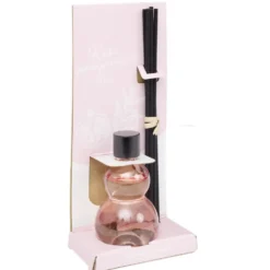 Diffuseur à bâtonnets 50ml Capilla en verre noir Ø5xH8,5cm (4 modèles)