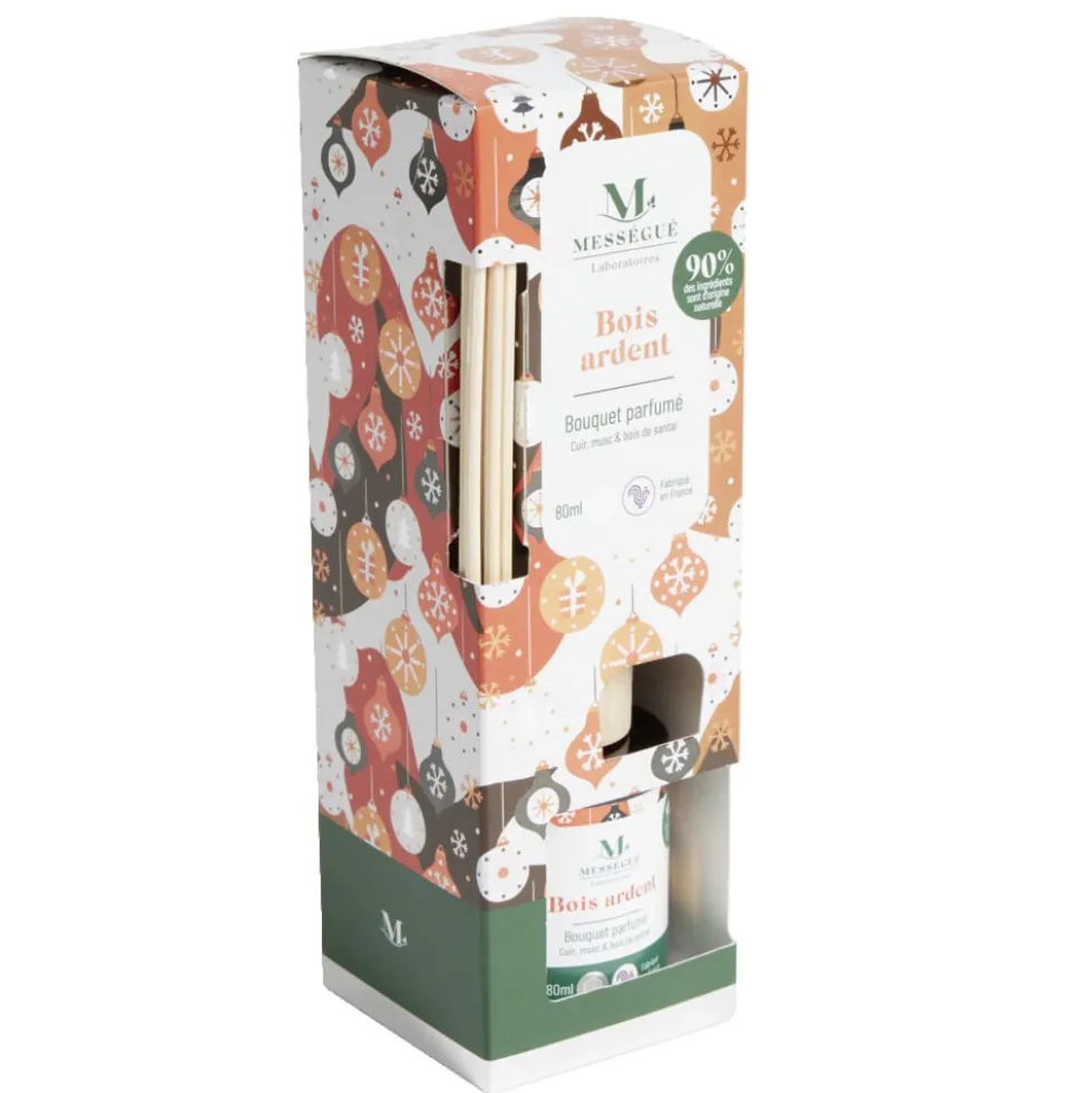 Diffuseur à bâtonnets 80ml Mességué bouquet parfumé bois ardent