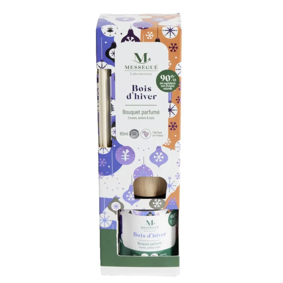 Diffuseur à bâtonnets 80ml Mességué bouquet parfumé bois d'hiver