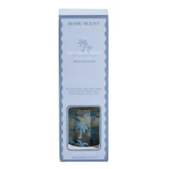 Diffuseur à bâtonnets 100ml motif bord de mer bleu Ø2,5xH9,5cm (2 modèles)