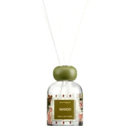 Diffuseur de parfum capillaire 100ml en verre Ø6xH10cm (3 modèles)
