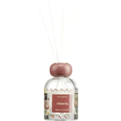 Diffuseur de parfum capillaire 100ml en verre Ø6xH10cm (3 modèles)