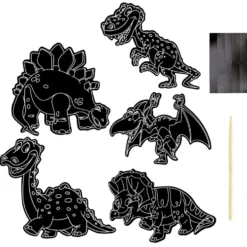 Dinosaure à gratter papier magnétique x10