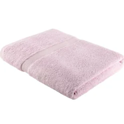 Drap de bain coton rose 100x150cm