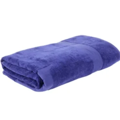 Drap de bain éponge en coton uni 100x150cm (4 modèles)