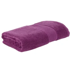 Drap de bain éponge en coton uni 100x150cm (4 modèles)