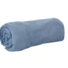 Drap housse grande taille jersey uni bleu gris 2 personnes