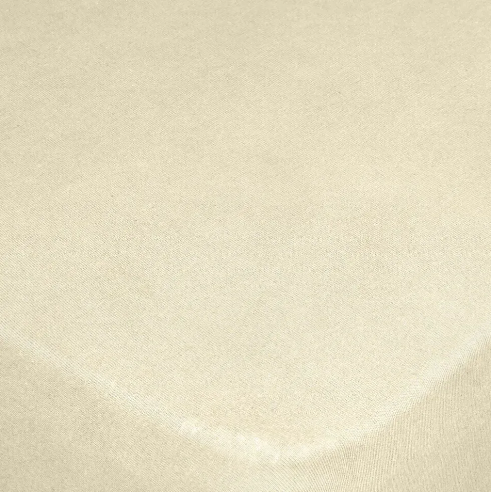Drap housse 2 personnes 160x200cm polyester uni beige