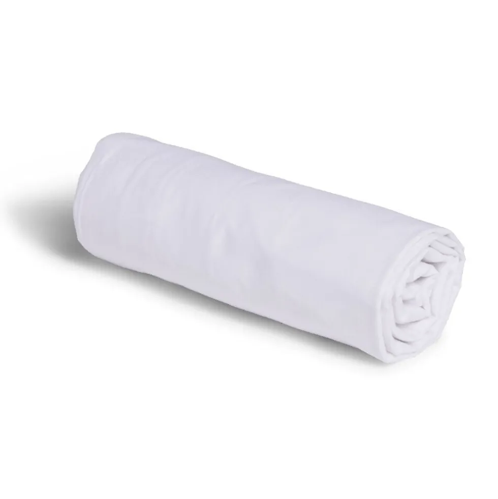 Drap housse 160x200cm 100% coton blanc
