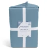 Drap housse 160x200cm 100% coton bleu chiné
