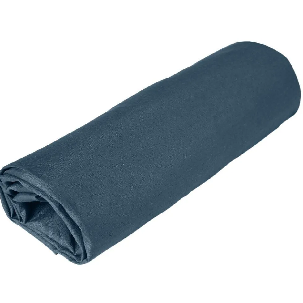 Drap housse 160x200cm 100% coton bleu marine