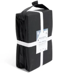 Drap housse 160x200cm 100% coton noir