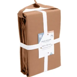 Drap housse 140x190cm 100% coton percale rouge