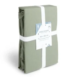 Drap housse 90x190cm 100% coton vert
